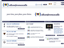 Tablet Screenshot of can.allconferencecalls.com