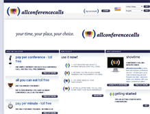 Tablet Screenshot of allconferencecalls.com